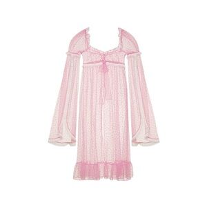 For Love & Lemons pink sheer robe